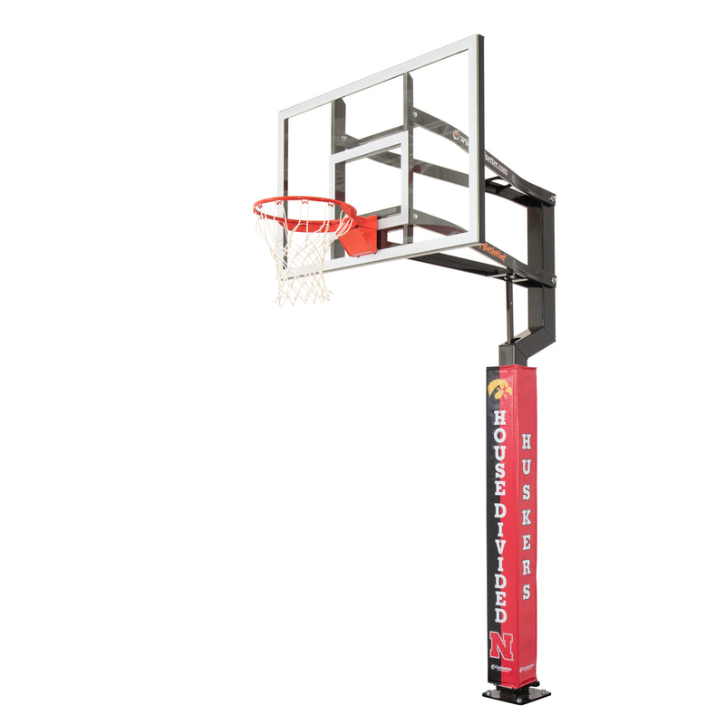 Goalsetter Collegiate Basketball Pole Pad - Iowa/Nebraska (Black/Red)_7