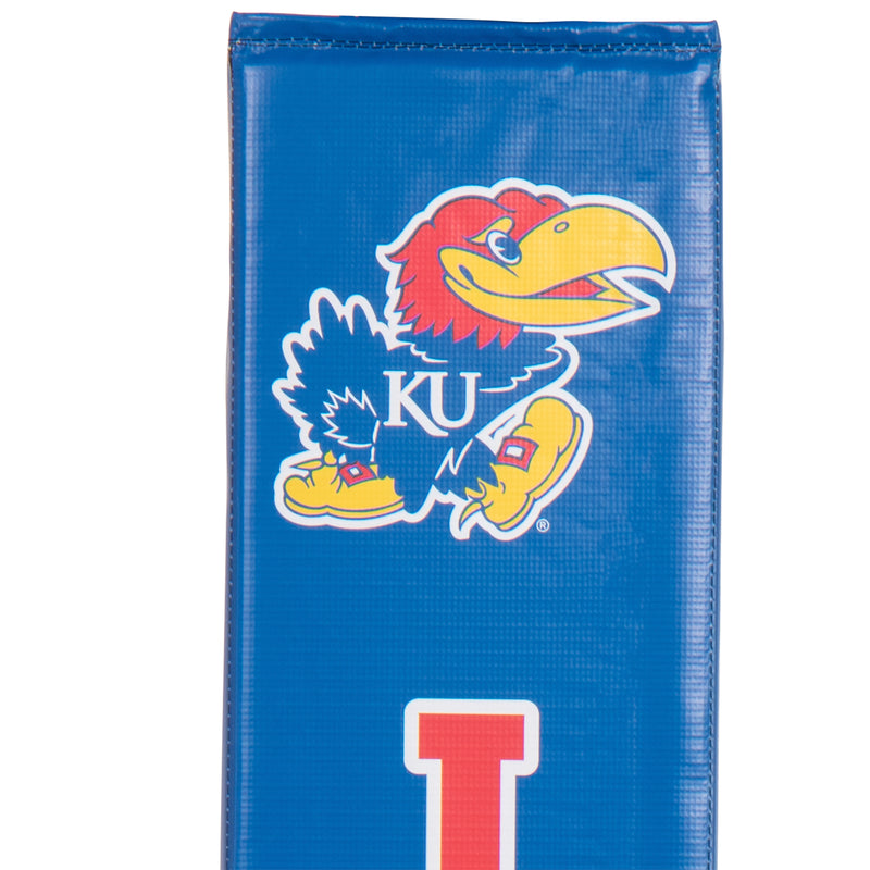 Goalsetter Collegiate Basketball Pole Pad - Kansas Jayhawks Basketball (Blue) - Top View