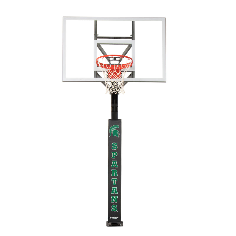 Goalsetter Collegiate Basketball Pole Pad - Michigan State Basketball Spartans (Black)