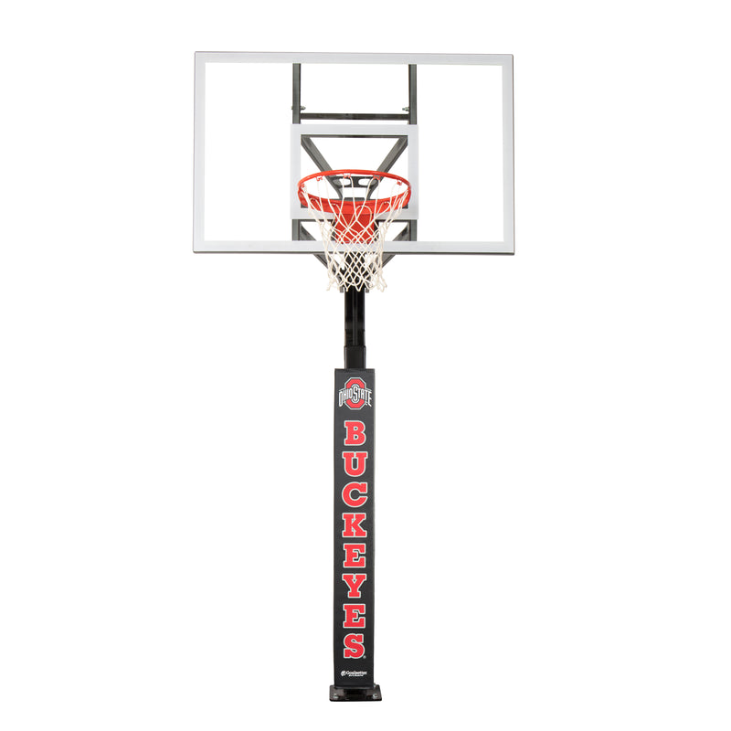 Goalsetter Collegiate Basketball Pole Pad - Ohio State (Black) - Red Lettering