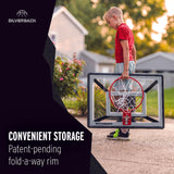 Silverback Junior Basketball Hoop - Convenient Storage - Patent Pending Fold A Way Rim