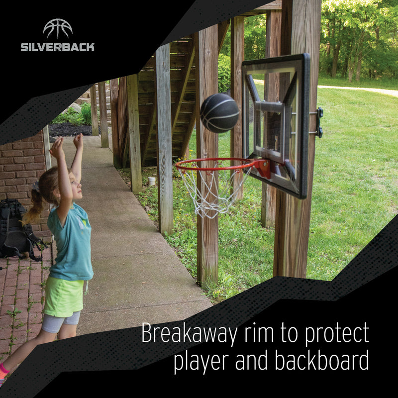 Silverback Junior Basketball Hoop - Breakaway Rim to Protect Player and Backboard - Childs Basketball Hoop