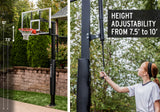 Silverback SB 60"  In Ground Basketball Goal - Height Adjustability from 7.5' to 10'